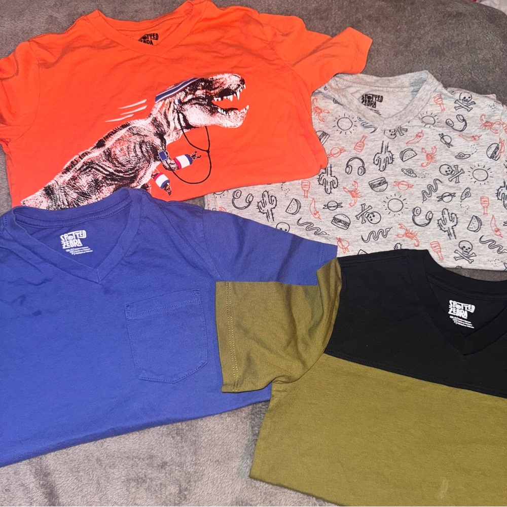 Vibrant Orange and Blue Short Sleeve Tees